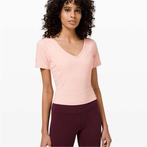 Lululemon Nulu Cropped Slim Yoga Short Sleeve Top